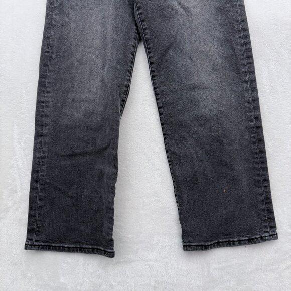 Levis Jeans Womens 28x25 Black Ribcage Straight Ankle Stretch - Picture 10 of 13